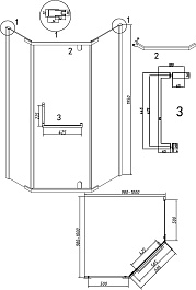 Grossman  Душевой уголок Pragma 100x100x195 профиль черный матовый стекло прозрачное – фотография-11